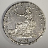 1878-S TRADE DOLLAR  AU/BU