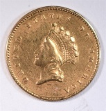 1854 T2 GOLD $1.00  BU CLEANED