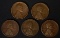 (5) 1913-S LINCOLN CENTS VF