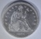 1847 SEATED DOLLAR  AU+