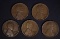 (5) 1913-S LINCOLN CENTS VF