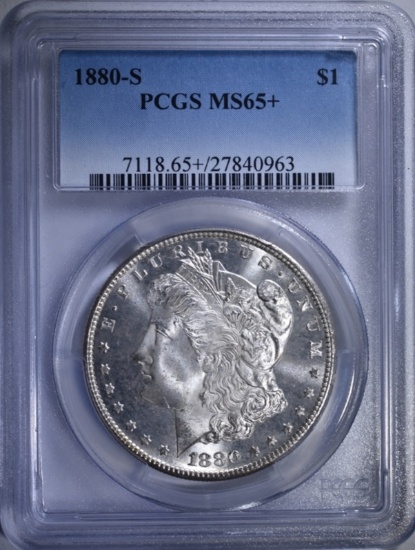1880-S MORGAN DOLLAR, PCGS MS-65+
