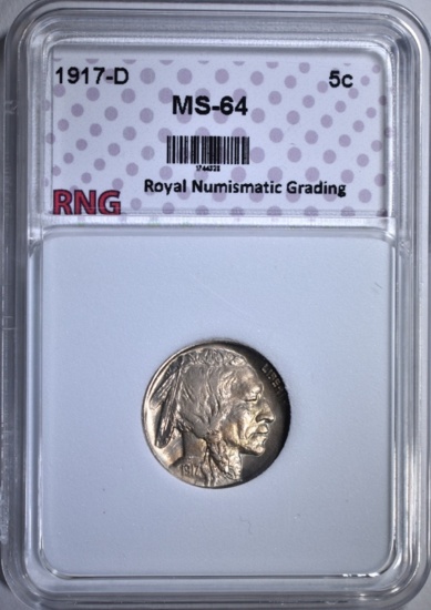 1917-D BUFFALO NICKEL RNG CH BU