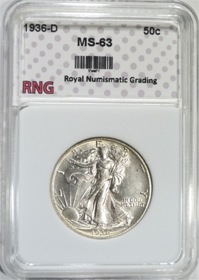 1936-D WALKING LIBERTY HALF DOLLAR