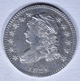 1821 SMALL DATE BUST DIME XF/AU