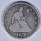 1875 20 CENT VG MARKS OBV.