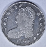 1821 BUST HALF DOLLAR AU