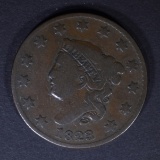 1823/2 LARGE CENT  CHOICE VG/F