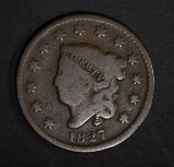 1827 LARGE CENT  G/VG