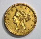 1857-O $2 1/2 GOLD LIBERTY  BU PL