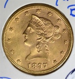1897 $10.00 GOLD LIBERTY  CH BU+