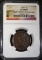 1853 LARGE CENT, NGC XF-40 BN