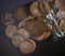 100-LARGE COPPER FOREIGN COINS DIFFERENT COUNTRIES