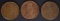3 LINCOLN CENTS: 1919-S, 1917 & 1910