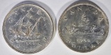 1949 & 1950 CANADIAN SILVER DOLLARS