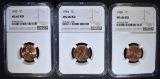 1955, 56, 58 LINCOLN CENTS NGC MS-66 RD