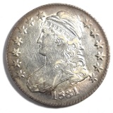 1831 BUST HALF DOLLAR, AU/BU