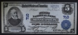 1902  PB $5 NATIONAL CURRENCY  CH.AU