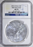 2012 AMERICAN SILVER EAGLE NGC MS 70