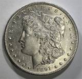 1891-CC MORGAN DOLLAR AU/BU