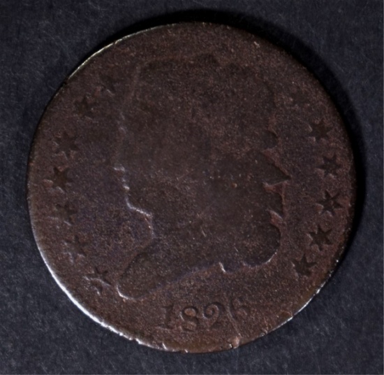 1826 CLASSIC HEAD HALF CENT, GOOD