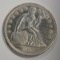 1860-O SEATED LIBERTY DOLLAR AU/BU CLEANED
