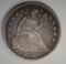 1843 SEATED DOLLAR  AU