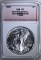 1989 AMERICAN SILVER EAGLE WHSG GRADED