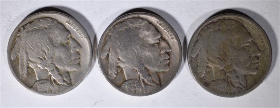 3-BETTER DATE BUFFALO NICKELS: