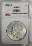 1890-CC MORGAN DOLLAR RNG CH BU