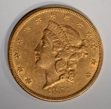 1854 $20.00 GOLD LIBERTY  AU/BU