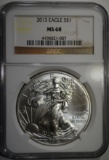 2013 AMERICAN SILVER EAGLE NGC MS 68