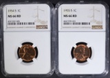 1954-S & 1955-S LINCOLN CENT NGC