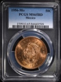 1956 MEXICO 50 CENTAVOS PCGS MS65RD