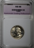 1949-D WASHINGTON QTR NGP SUPERB