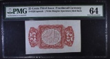 1863 THIRD ISSUE FRACTIONAL CURRENCY 25 CENTS