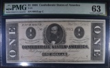 1864 $1 CONFEDERATE STATES OF AMERICA