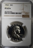 1962 FRANKLIN HALF DOLLAR NGC PF67*