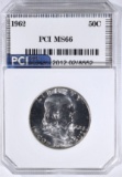 1962 FRANKLIN HALF DOLLAR, PCI SUPERB GEM BU