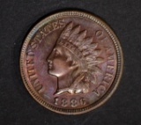 1886 TYPE 2 INDIAN CENT  GEM BU