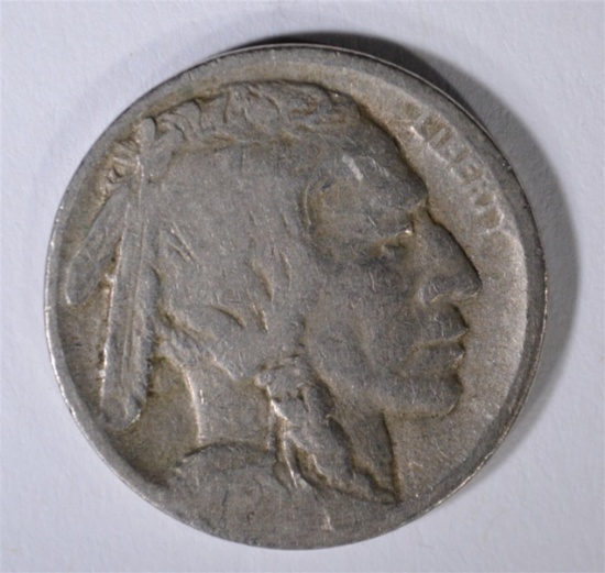 1913-D TYPE-2 BUFFALO NICKEL, FINE KEY DATE