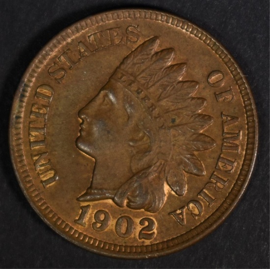 1902 INDIAN HEAD CENT, CH BU