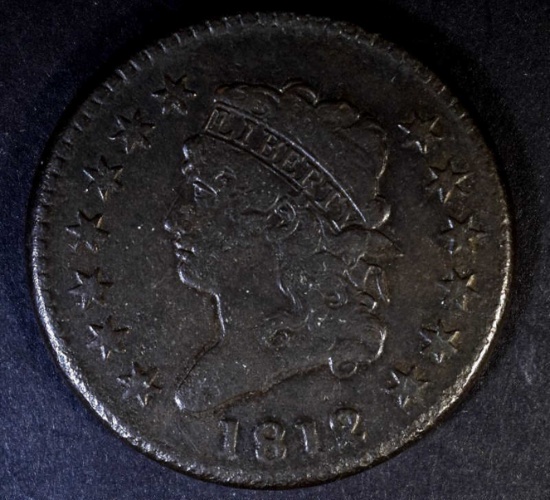 1812 LARGE CENT VF