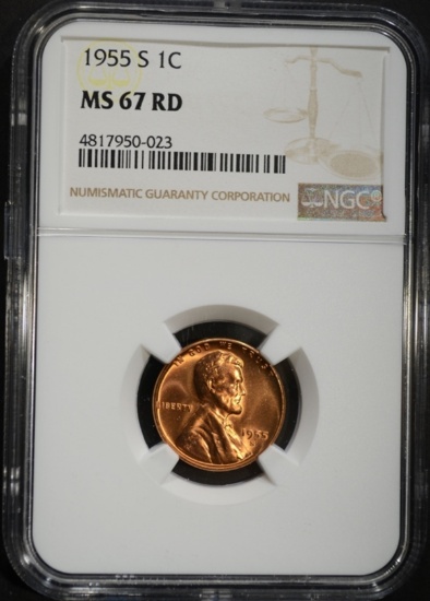 1955-S LINCOLN CENT NGC MS67RD