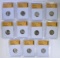 SET OF 11 SILVER WAR TIME JEFFERSON NICKELS