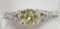 14K WHITE GOLD DIAMOND RING  SIZE 6 1/4