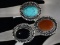 3 - GERMAN SILVER RINGS SIZE 8, 2-SIZE 9