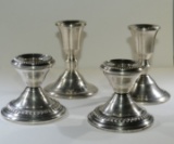 2 Sets of CANDLE STICKS STERLING SILVER