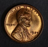 1927 LINCOLN CENT, GEM BU RED