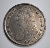 1818 BUST HALF DOLLAR O-111, ABOUT XF